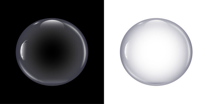 Shiny bubble, sphere with reflective surface