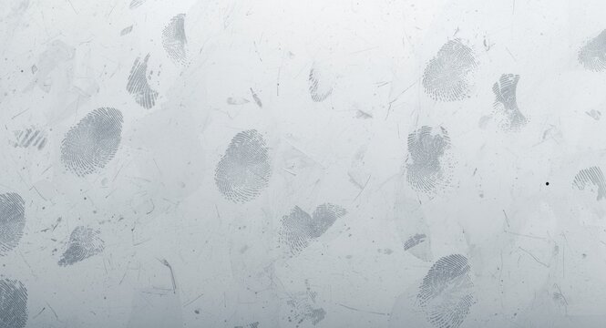Surface covered with fingerprint smudges under diffuse lighting