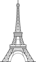 Fototapeta na wymiar Paris logo. French Eiffel tower line icon