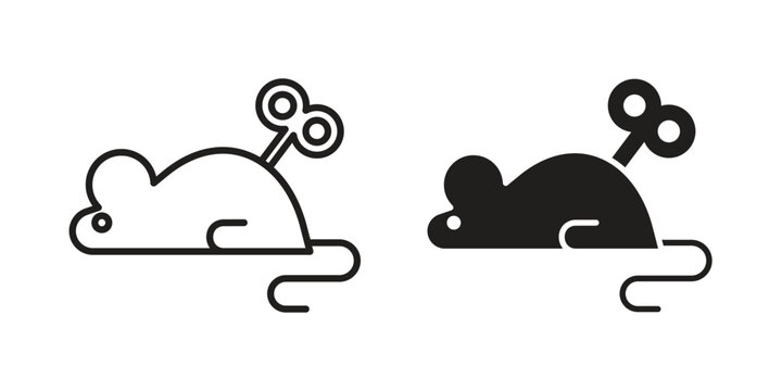 Mouse toy icons for templates, web design and infographics