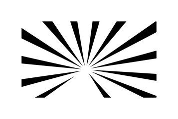 Obraz premium Silhouette of a stylized sunburst or explosion silhouette