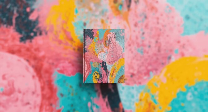 Stylized ASF file artwork over vibrant textured abstract background with copy space