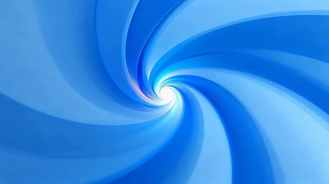 Abstract blue curved lines flowing on light blue background
