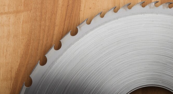 Carbide tipped saw blade with sharp teeth engineered to deliver precise cuts in woodworking