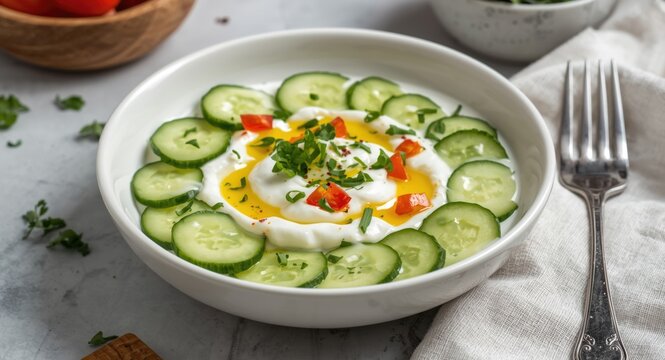 Cacik, the Turkish yogurt and cucumber dish perfect for starters