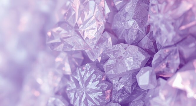 Random pattern background in lavender with macro geometric crystal texture and abstract design