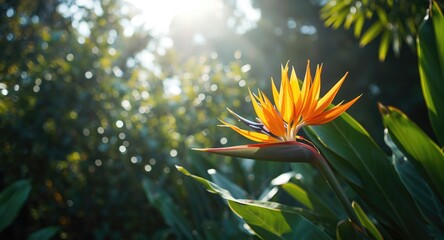 Bright Blooming Strelitzia Flowers Creating
