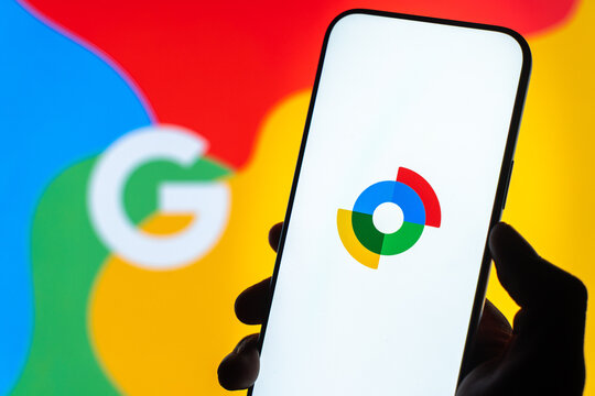 Google find my device logo is displayed on the screen of a smartphone, in Bangalore, India, on February 28, 2026
