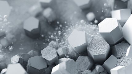 Abstract Industrial Background Featuring Molybdenum Disilicide Forms