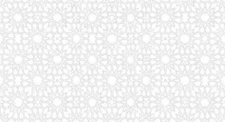 Modern seamless islamic geometric pattern featuring simple shapes and flat design, ideal for print, web, and creative layouts.