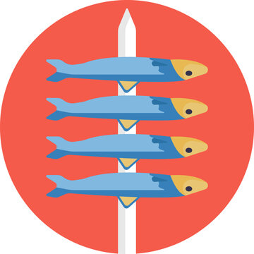 Espeto &ndash; A traditional Spanish dish of fresh sardines skewered on a stick and grilled over an open fire, typically on the beach in southern Spain.