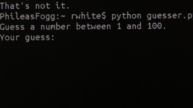 A programmer writes code on a black screen