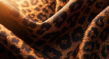 Flowing wildlife leather texture design inspired by the distinctive leopard skin pattern