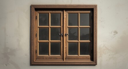 Obraz premium Retro window design with classic proportions and hardware