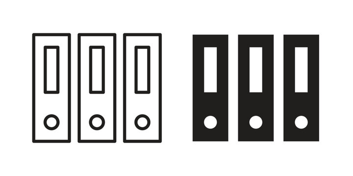 Binder icon collection with multiple styles. EPS10