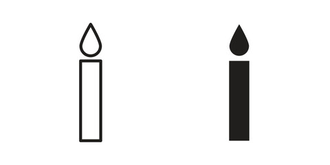 Candle icon collection with multiple styles. EPS10