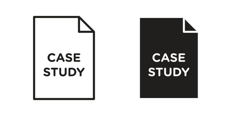 Case study icon collection with multiple styles. EPS10