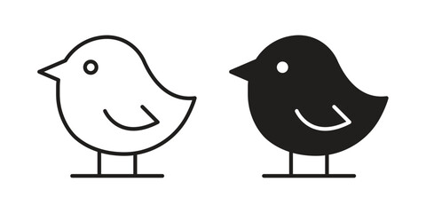 Chick icon collection with multiple styles. EPS10