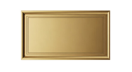 Fototapeta premium Empty ornate gold rectangular picture frame on transparent background