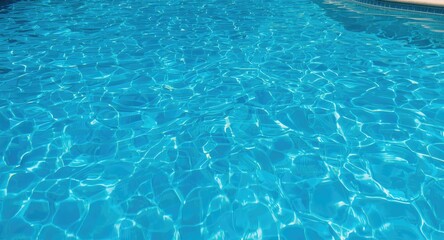 Summertime pool with isometric angles and refreshing clear water on a bright day