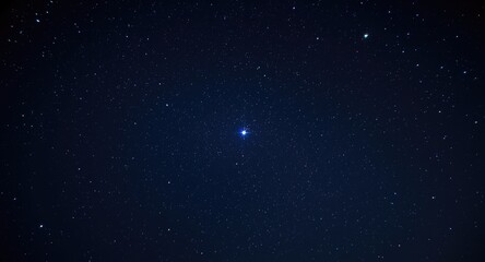 Fototapeta premium Polaris glowing strongly in a deep and expansive starry night environment