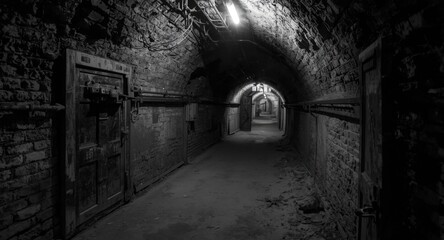 Obraz premium Segment of underground defense tunnel from Stalin era WWII