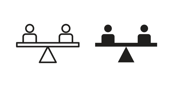 Equality icon collection with multiple styles. EPS10