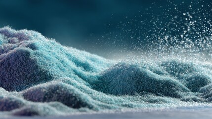 Fototapeta premium Fine Blue Powder Texture on Solid Background with High Fidelity Detail
