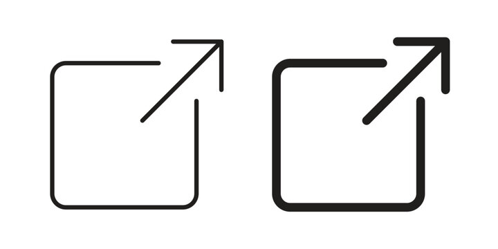 External link icon collection with multiple styles. EPS10