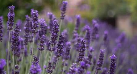 Obraz premium Composed lavender garden scene fitting banner background theme