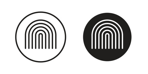 Fingerprint icon collection with multiple styles. EPS10
