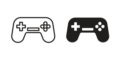 Gamepad icon collection with multiple styles. EPS10 © David
