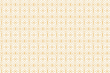 Fototapeta premium Gold geometric pattern with seamless luxury vector decorative abstract floral background. Made for branding or wallpaper. Elegant motif for invitations and interiors.