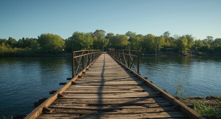 Obraz premium Timber bridge with critical safety faults needing urgent attention