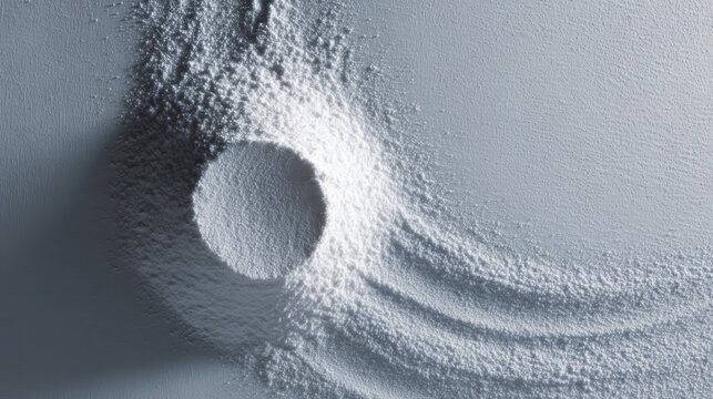 Smooth Gradient of Aluminum Oxide Powder on Gray Surface