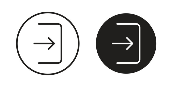 Log in icon collection with multiple styles. EPS10