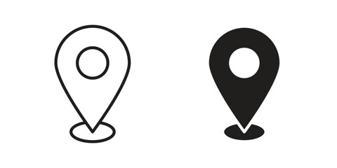 Map icon collection with multiple styles. EPS10