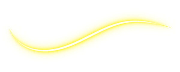 yellow neon curved line png transparent glowing wave, glowing yellow light streak png transparent abstract line, neon wave stroke png transparent glowing curve design