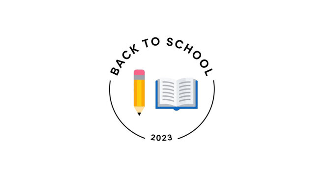 Back to school icon with book.