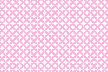 ピンクの七宝柄の背景素材　ベクター