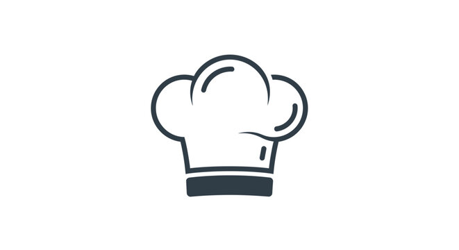 Chef hat icon simple design.