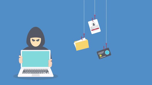 Hacker activity concept background. 4K video animation of hacker activity , concept background for web design	