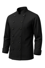 Black chef jacket uniform for professional cooking