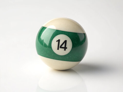pool ball number fourteen	

