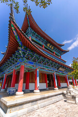 Obraz premium Main pavilion at Mufu Palace in Lijiang old town, China