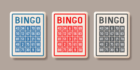 Bingo. Bingo cards icon. Vector 3d illustration