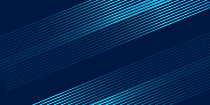 Dark blue abstract background with flowing horizontal neon lines and smooth wave motion, creating a futuristic and high tech visual for digital and corporate design.