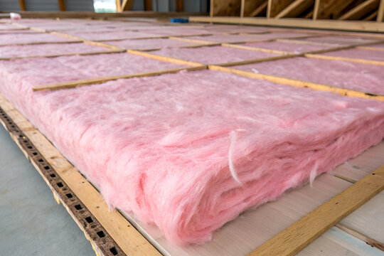 Pink Fiberglass Insulation Wool Texture