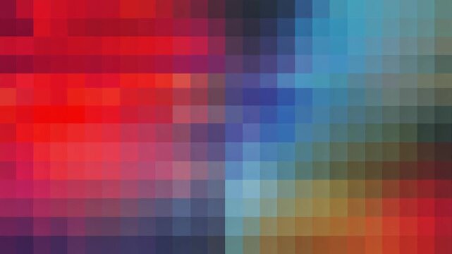 Blurred colorful gradient pixel art pattern, possibly used as background