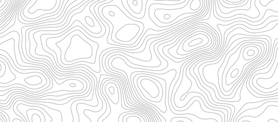 Geometric topographic map background with horizontal wave lines mountain relief texture. abstract geography illustration modern graphic design. © Vector Gallery